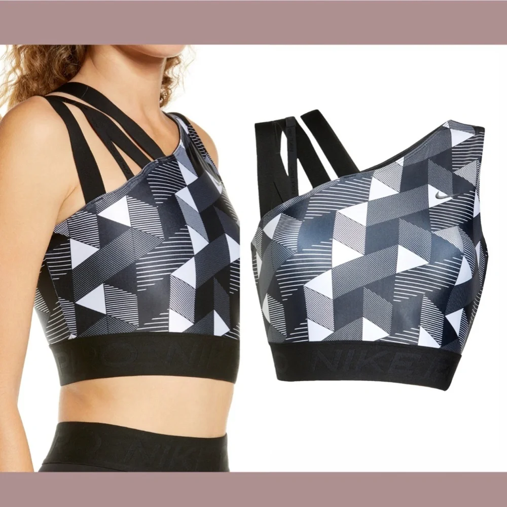 NWT Nike [ XL ] Serena Design‎ Crew Tennis Top in Black White Multi - Picture 3 of 12